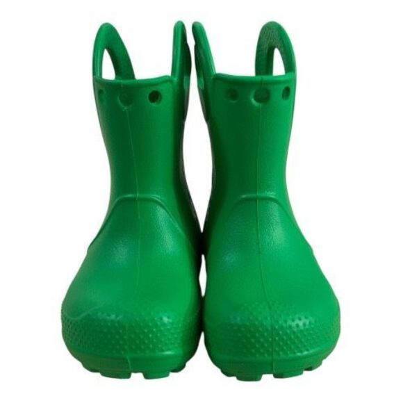 Crocs Handle It Green Rubber Rain Boots Size C6 Toddler Unisex Waterproof Child - Picture 3 of 11